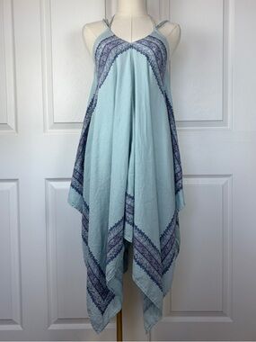 O'Neill Light Blue Sundress with Navy Paisley Trim